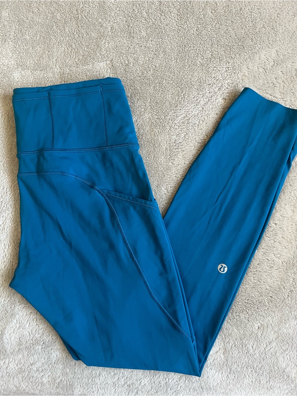 Lululemon Fast & Free High-Rise Tights Nulux 25" Pockets size 6 in Nile Blue